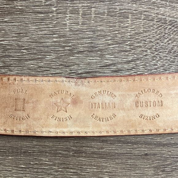 Mens Pre Owned Links & Kings Italian Smooth Leather Golf Belt Size 40 Black &Red - Picture 3 of 11